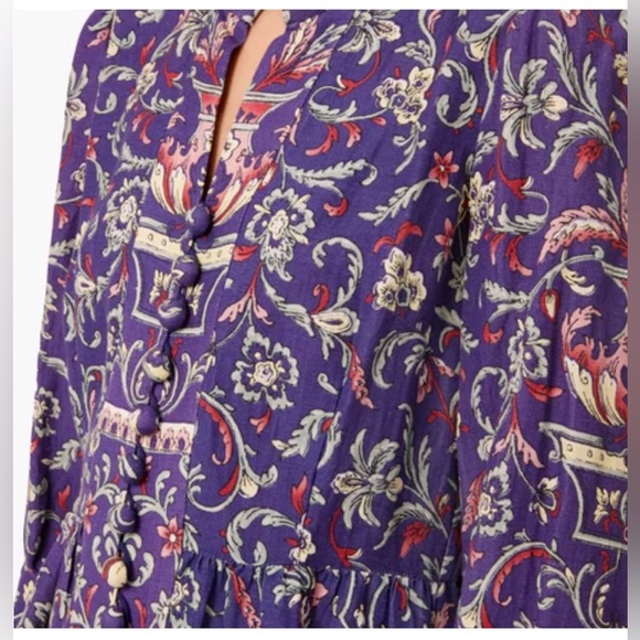 NWT! Tuckernuck Avignon Aubergine Eliana Purple Floral Dress Size XS - Picture 3 of 11